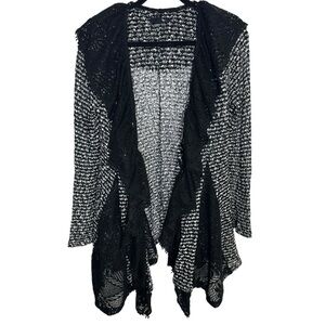 Ryu‎ Anthropologie Cardigan Sweater Romantic Edwardian Witchy Gothic Ruffle Sz S